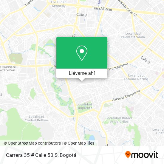 Mapa de Carrera 35 # Calle 50 S