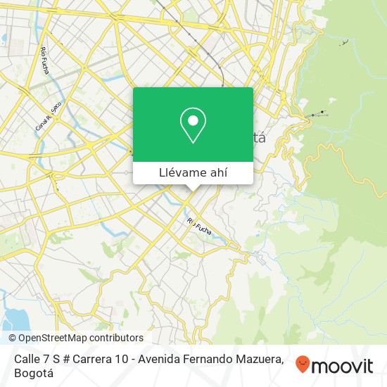 Mapa de Calle 7 S # Carrera 10 - Avenida Fernando Mazuera