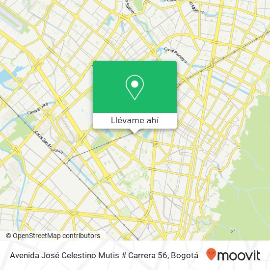 Mapa de Avenida José Celestino Mutis # Carrera 56