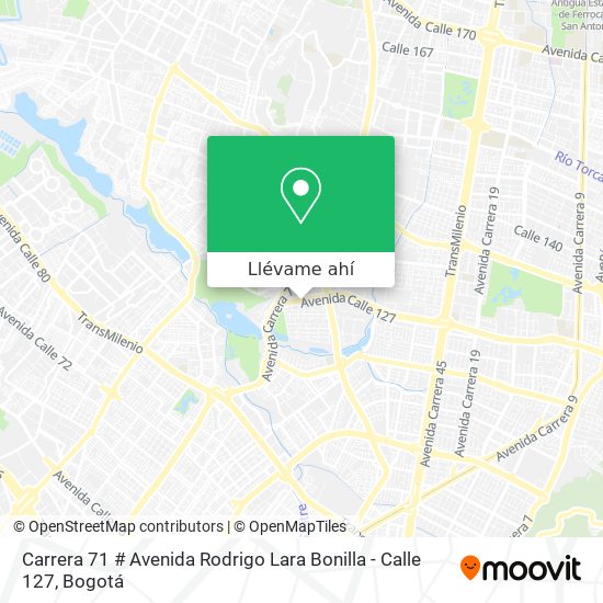 Mapa de Carrera 71 # Avenida Rodrigo Lara Bonilla - Calle 127