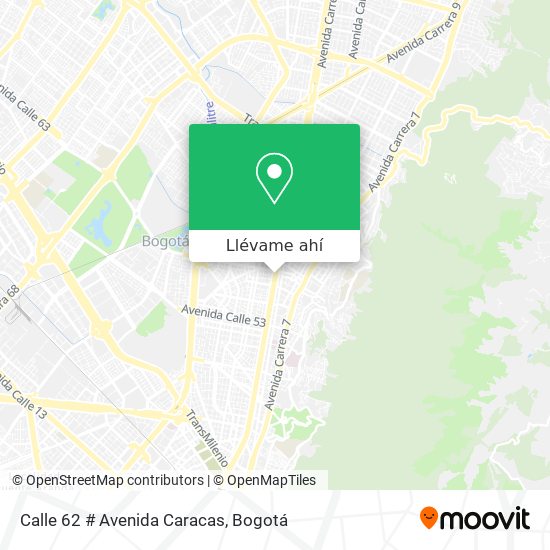 Mapa de Calle 62 # Avenida Caracas