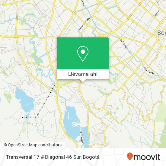 Mapa de Transversal 17 # Diagonal 46 Sur