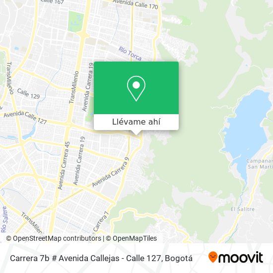 Mapa de Carrera 7b # Avenida Callejas - Calle 127