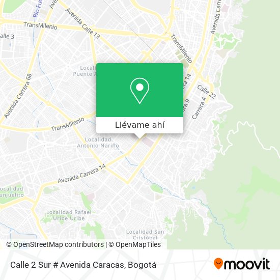 Mapa de Calle 2 Sur # Avenida Caracas