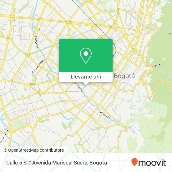 Mapa de Calle 5 S # Avenida Mariscal Sucre