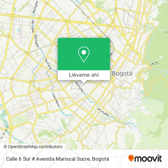 Mapa de Calle 6 Sur # Avenida Mariscal Sucre