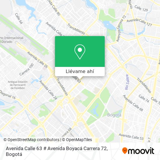 Mapa de Avenida Calle 63 # Avenida Boyacá Carrera 72