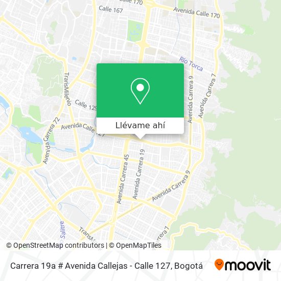 Mapa de Carrera 19a # Avenida Callejas - Calle 127