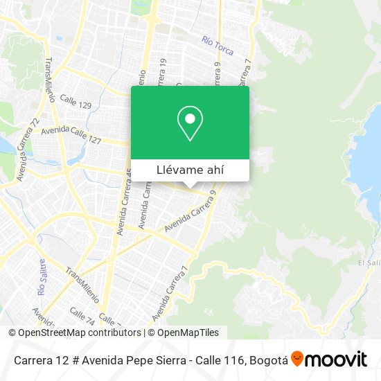 Mapa de Carrera 12 # Avenida Pepe Sierra - Calle 116
