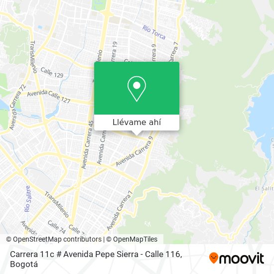 Mapa de Carrera 11c # Avenida Pepe Sierra - Calle 116