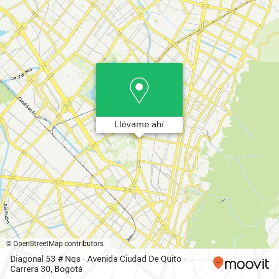 Mapa de Diagonal 53 # Nqs - Avenida Ciudad De Quito - Carrera 30