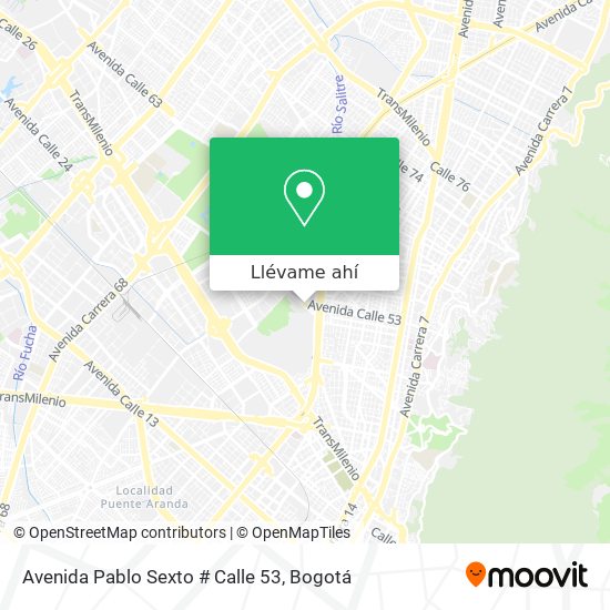 Mapa de Avenida Pablo Sexto # Calle 53