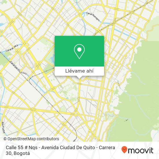 Mapa de Calle 55 # Nqs - Avenida Ciudad De Quito - Carrera 30