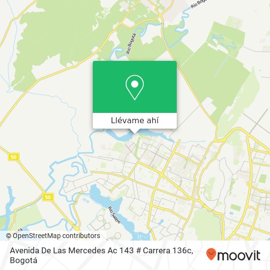 Mapa de Avenida De Las Mercedes Ac 143 # Carrera 136c