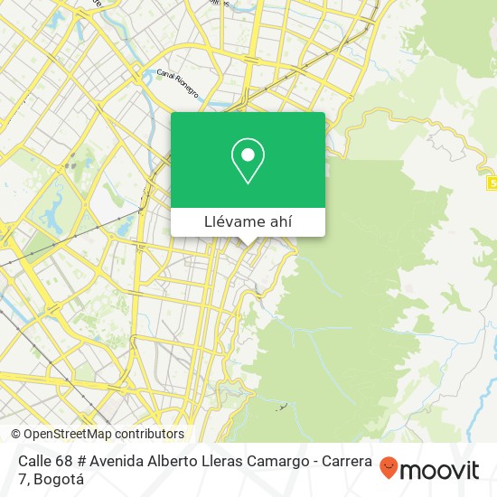 Mapa de Calle 68 # Avenida Alberto Lleras Camargo - Carrera 7