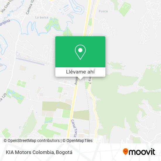 Mapa de KIA Motors Colombia