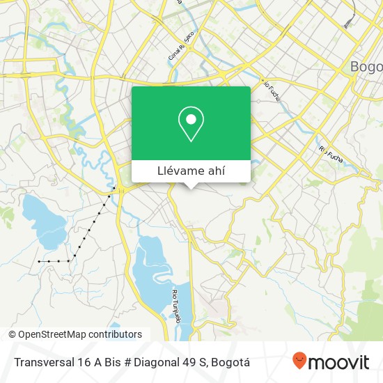 Mapa de Transversal 16 A Bis # Diagonal 49 S