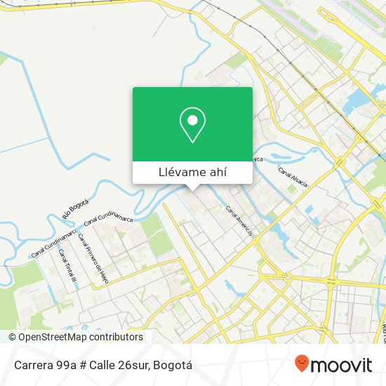 Mapa de Carrera 99a # Calle 26sur