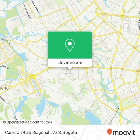 Mapa de Carrera 74a # Diagonal 57z S