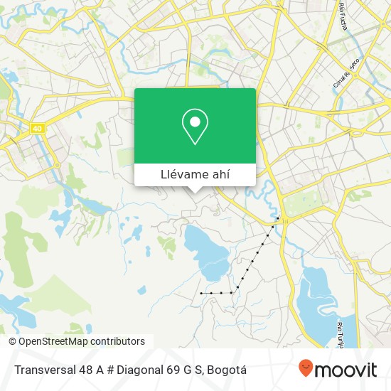 Mapa de Transversal 48 A # Diagonal 69 G S