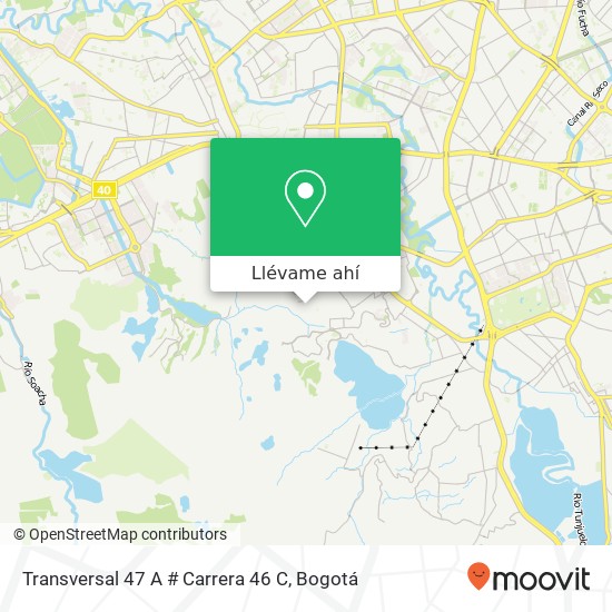 Mapa de Transversal 47 A # Carrera 46 C