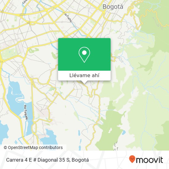 Mapa de Carrera 4 E # Diagonal 35 S