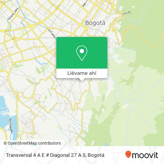 Mapa de Transversal 4 A E # Diagonal 27 A S