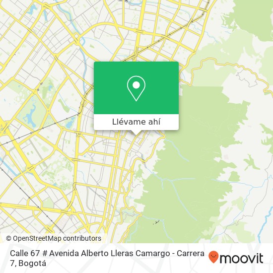 Mapa de Calle 67 # Avenida Alberto Lleras Camargo - Carrera 7