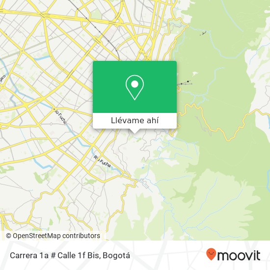 Mapa de Carrera 1a # Calle 1f Bis