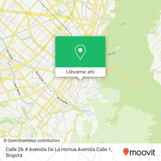 Mapa de Calle 2b # Avenida De La Hortua Avenida Calle 1