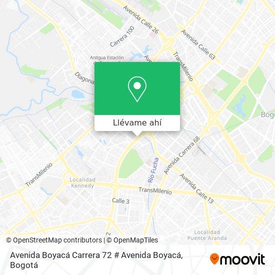 Mapa de Avenida Boyacá Carrera 72 # Avenida Boyacá
