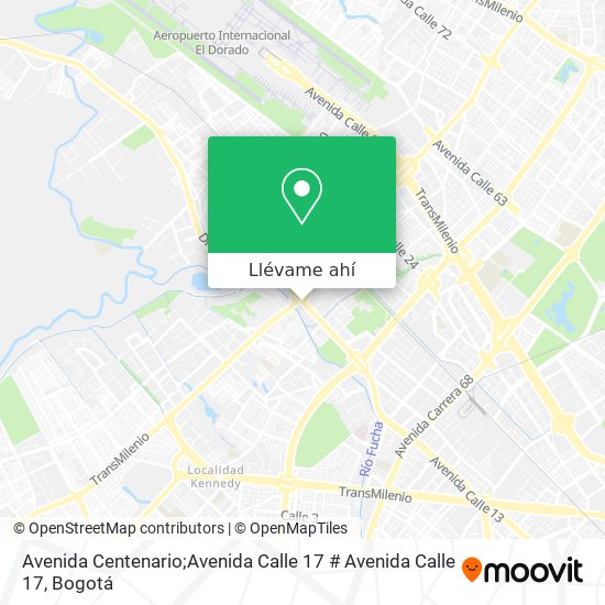 Mapa de Avenida Centenario;Avenida Calle 17 # Avenida Calle 17