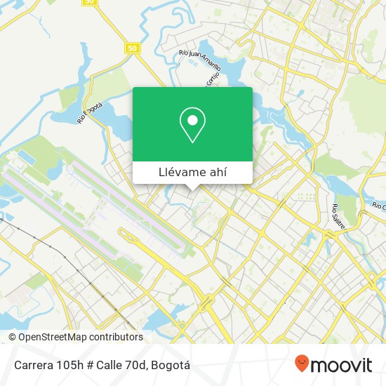 Mapa de Carrera 105h # Calle 70d