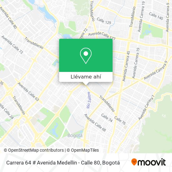 Mapa de Carrera 64 # Avenida Medellín - Calle 80