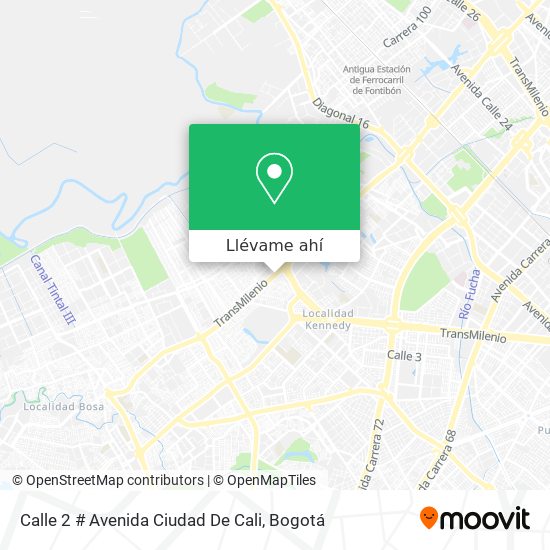 Mapa de Calle 2 # Avenida Ciudad De Cali