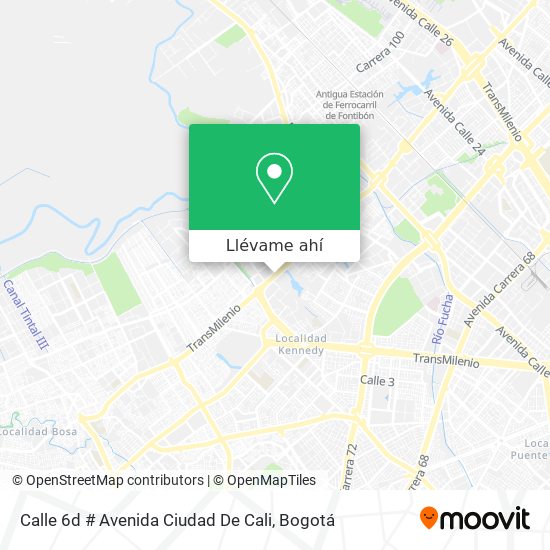 Mapa de Calle 6d # Avenida Ciudad De Cali