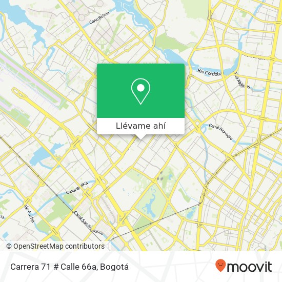 Mapa de Carrera 71 # Calle 66a