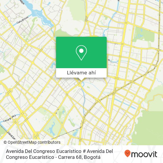 Mapa de Avenida Del Congreso Eucarístico # Avenida Del Congreso Eucarístico - Carrera 68