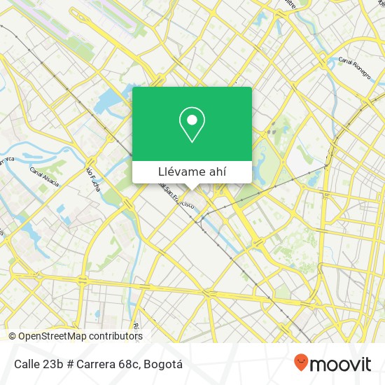 Mapa de Calle 23b # Carrera 68c