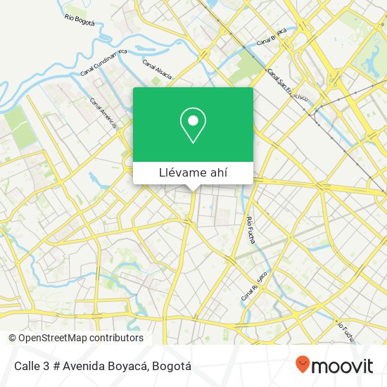 Mapa de Calle 3 # Avenida Boyacá