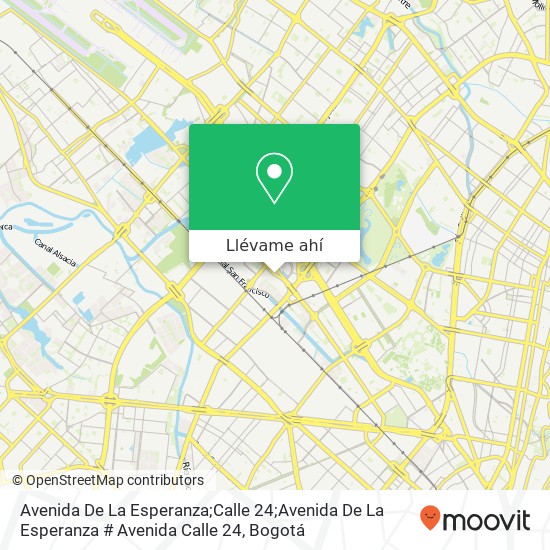 Mapa de Avenida De La Esperanza;Calle 24;Avenida De La Esperanza # Avenida Calle 24