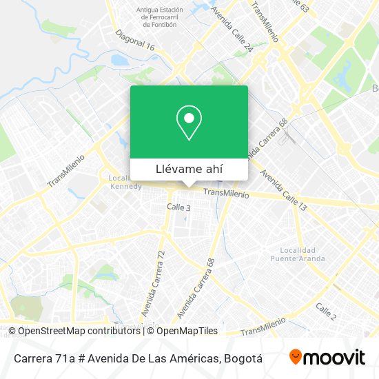 Mapa de Carrera 71a # Avenida De Las Américas