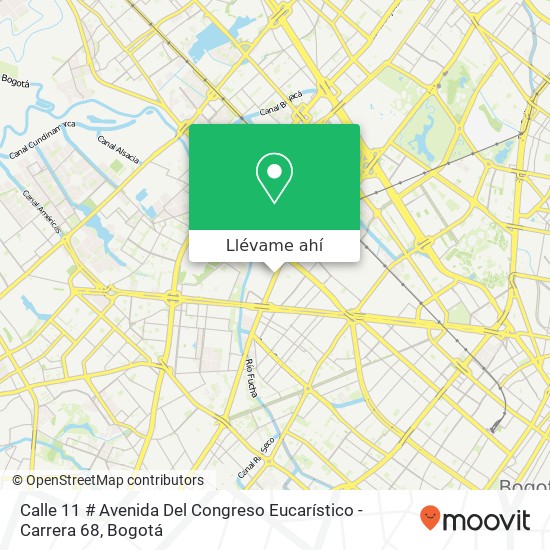 Mapa de Calle 11 # Avenida Del Congreso Eucarístico - Carrera 68