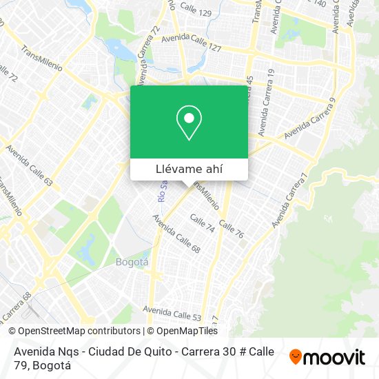 Mapa de Avenida Nqs - Ciudad De Quito - Carrera 30 # Calle 79