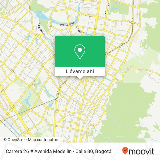 Mapa de Carrera 26 # Avenida Medellín - Calle 80