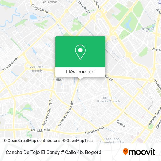 Mapa de Cancha De Tejo El Caney # Calle 4b