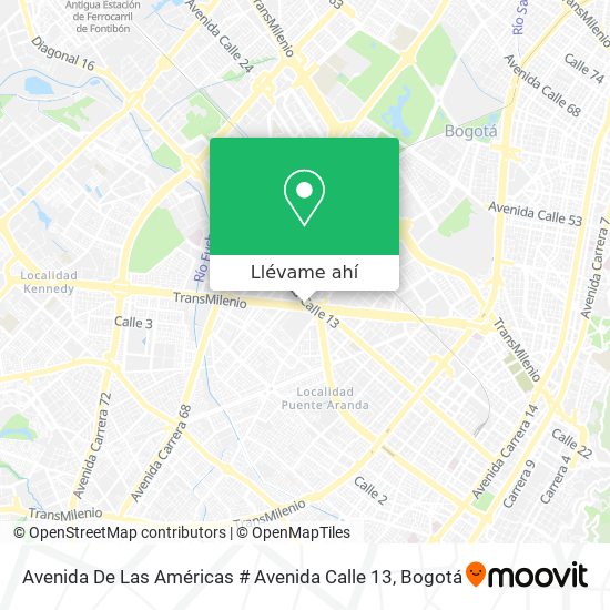 Mapa de Avenida De Las Américas # Avenida Calle 13