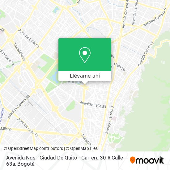 Mapa de Avenida Nqs - Ciudad De Quito - Carrera 30 # Calle 63a