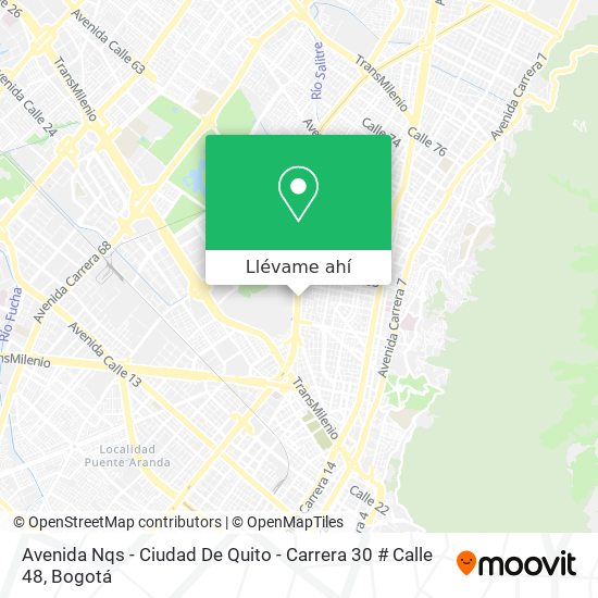 Mapa de Avenida Nqs - Ciudad De Quito - Carrera 30 # Calle 48