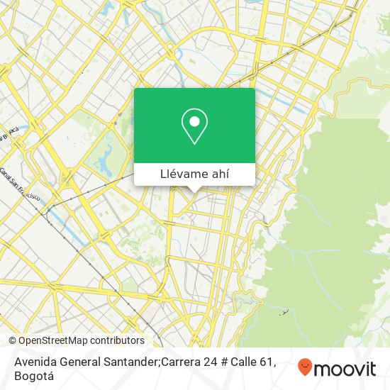 Mapa de Avenida General Santander;Carrera 24 # Calle 61